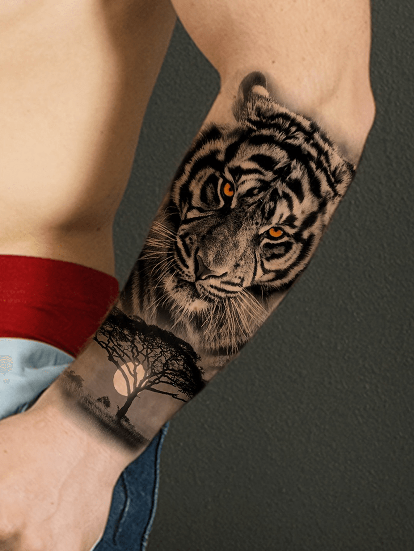Jungle Tiger waterproof Tattoo Sticker